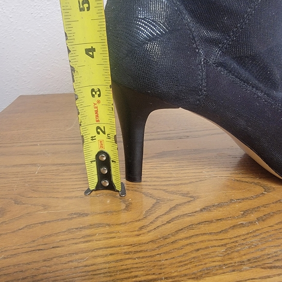 #13 Anne Klein AK Black Pointy Toe Ankle Boot with Stiletto Heel 8.5M - Picture 13 of 14